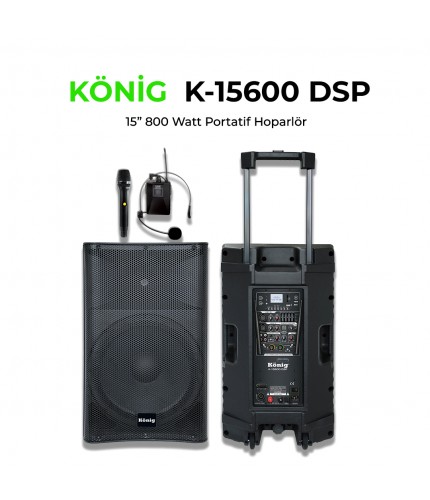 KÖNİG K-15600 TAŞINABİLİR ANFİLİ HOPARLÖR